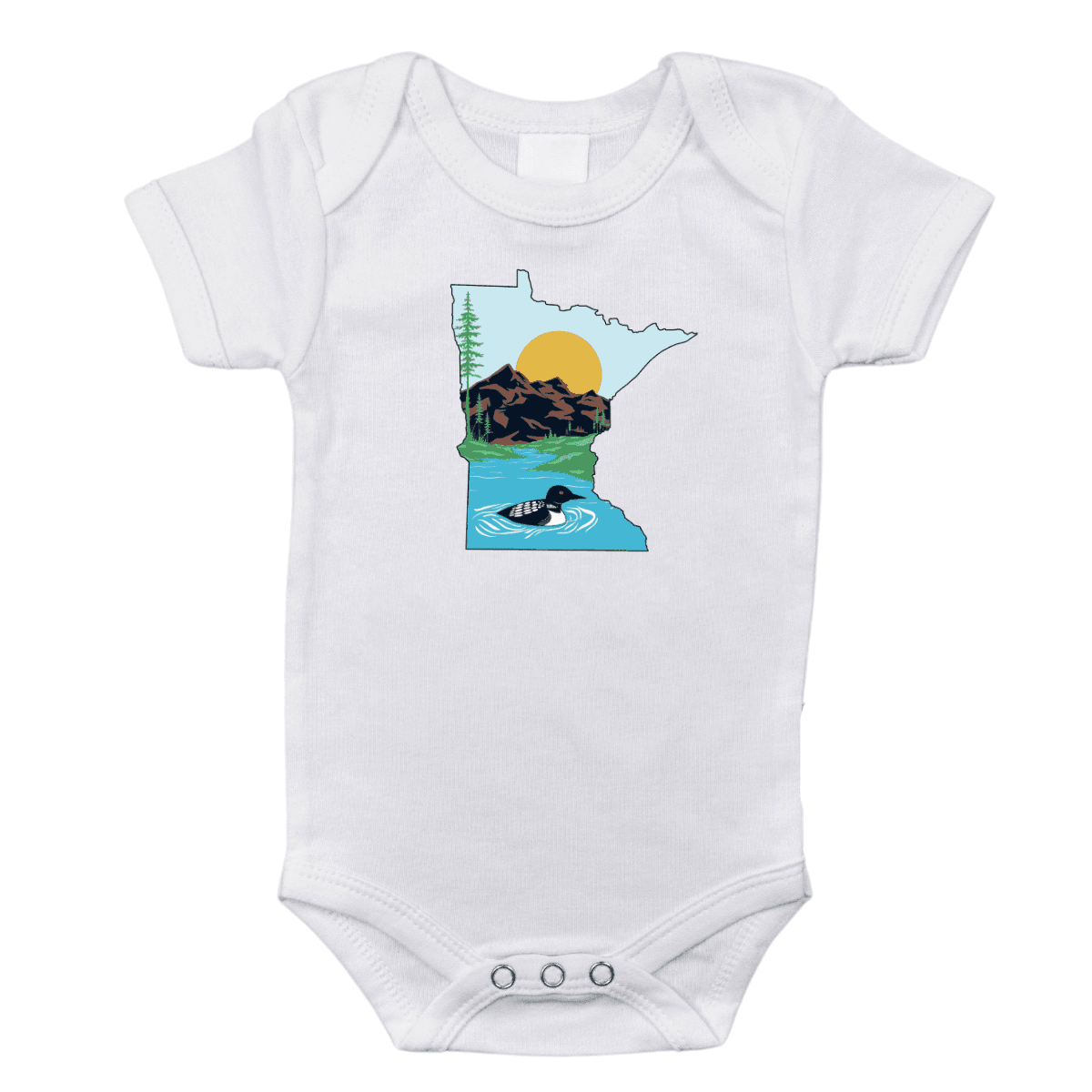 Adorable Minnesota Loon Baby Onesie
