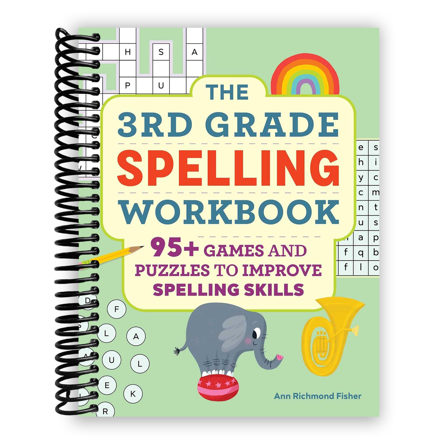 Boost Your 3rd Grader's Spelling Skills with 95+ Games and Puzzles (Spiral Bound)