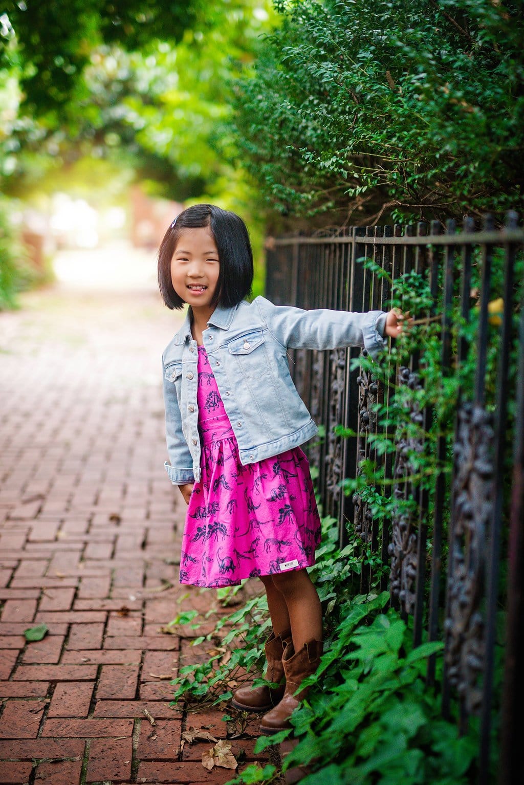 Worthy Threads Girls' Awesome Dino Pinafore Dress